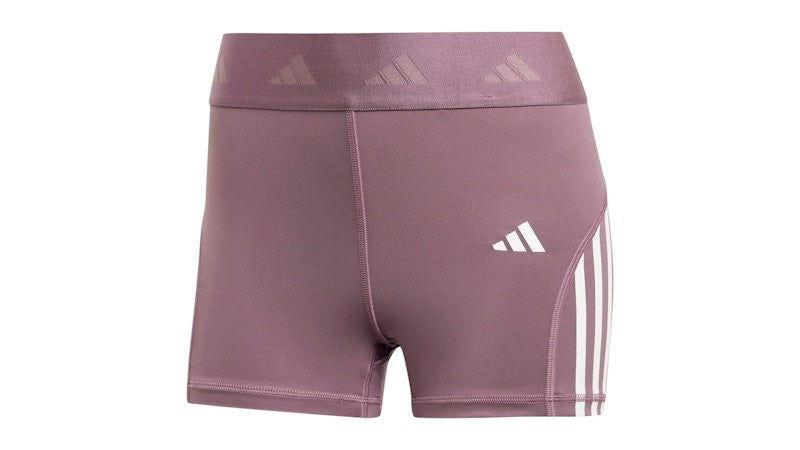 adidas Women's Hyperglam 3-Inch Leggings Shadow Fig/White