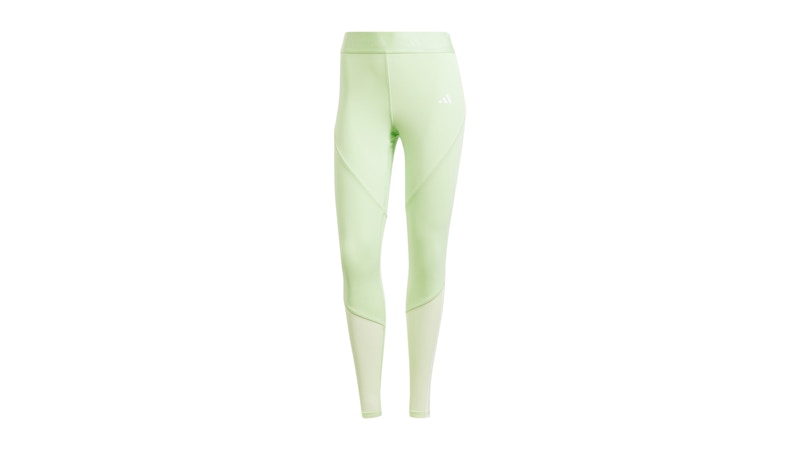 adidas Women's Hyperglam Full-Length Leggings Semi Green Spark/White