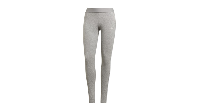 adidas Women's Loungewear Essentials 3-Stripes Leggings Medium Grey Heather/White