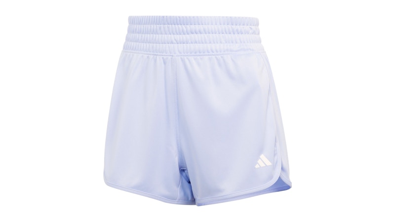 adidas Women's Pacer Essentials Knit High-Rise Shorts Violet Tone/White
