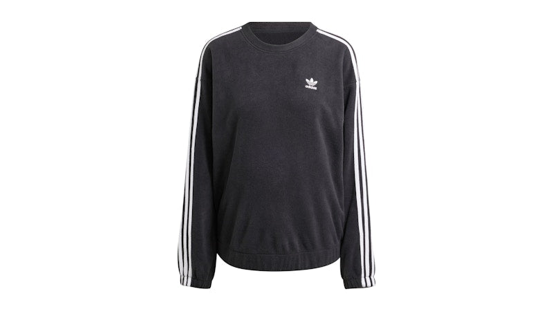 adidas Women's Polar Fleece Crew Loose Sweatshirt Black