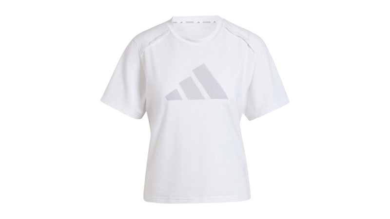 adidas Women's Power Performance Big Logo T-Shirt White