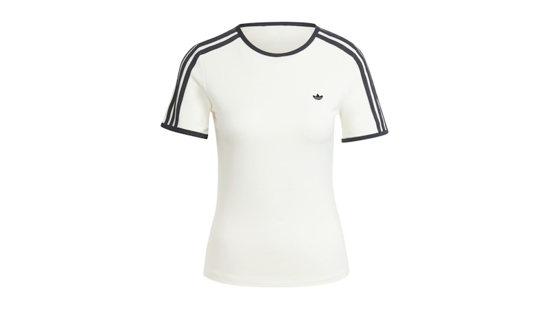 adidas Women's Premium 3-Stripes Cali T-Shirt Off White