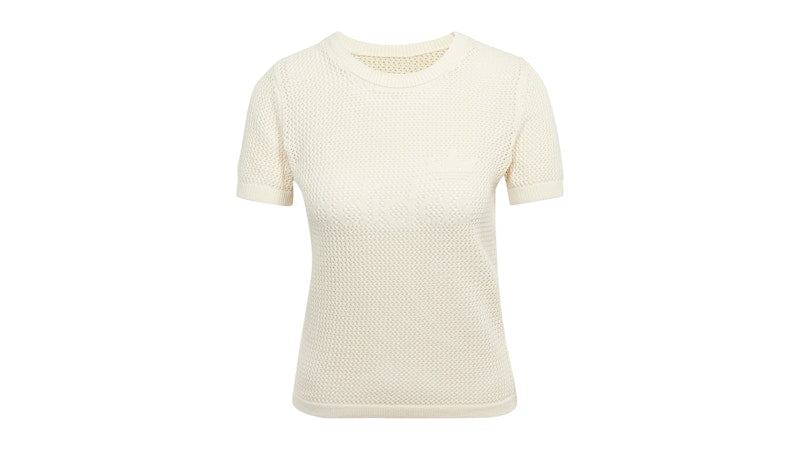 adidas Women's Premium Crochet Cali T-Shirt Wonder White