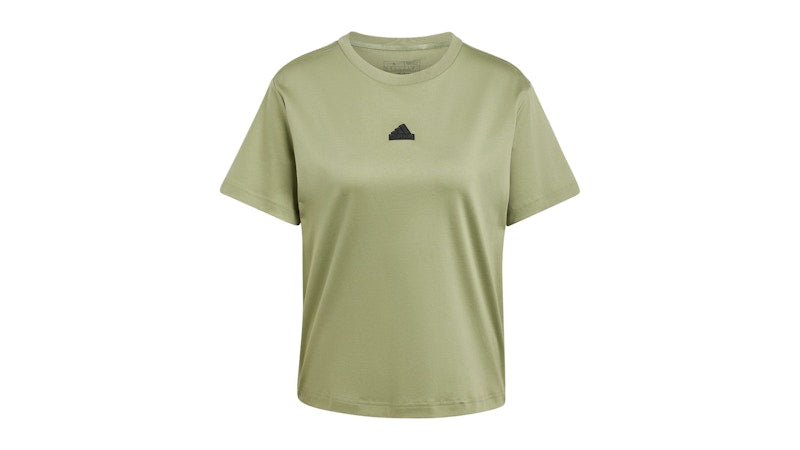 adidas Women's Signature Graphic Print T-Shirt Tent Green