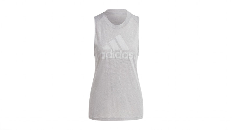 adidas Women's Sportswear Future Icons Winners 3.0 Tank Top Medium Grey Heather/White