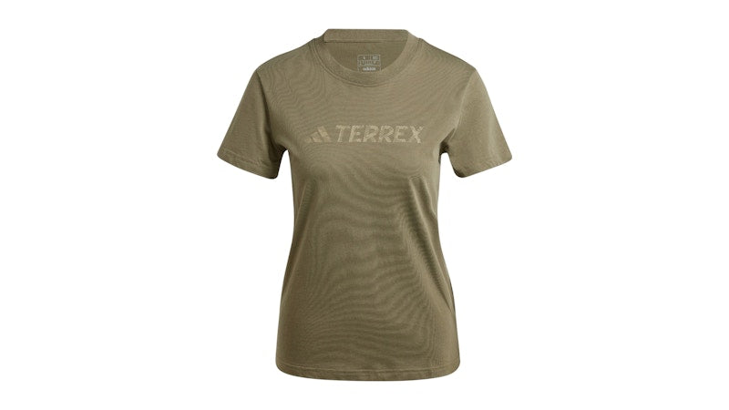 adidas Women's Terrex Classic Logo T-Shirt Olive Strata