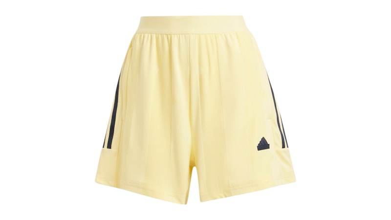 adidas Women's Tiro Cut 3-Stripes Jacquard Shorts Almost Yellow