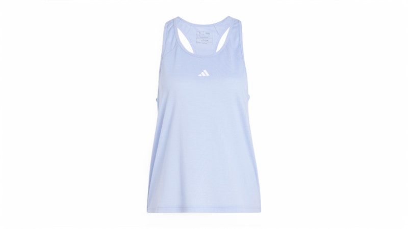 adidas Women's Train Essentials Minimal Branding Racerback Tank Top Blue Spark
