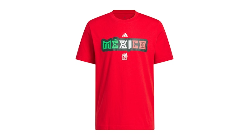 adidas World Cup 2026 Mexico Home Graphic Tee Better Scarlet