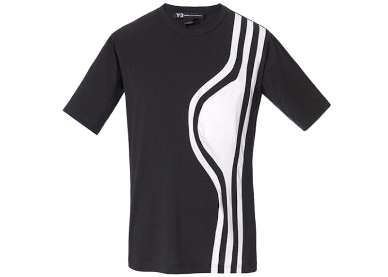 adidas Y-3 Stripes Short Sleeve Tee Black