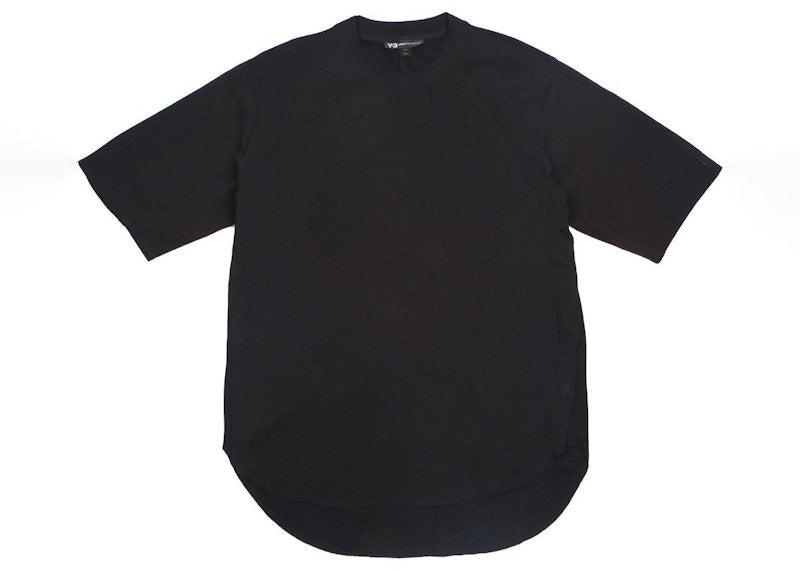 adidas Y-3 Tencel Cotton Long Crew Short Sleeve Tee Black