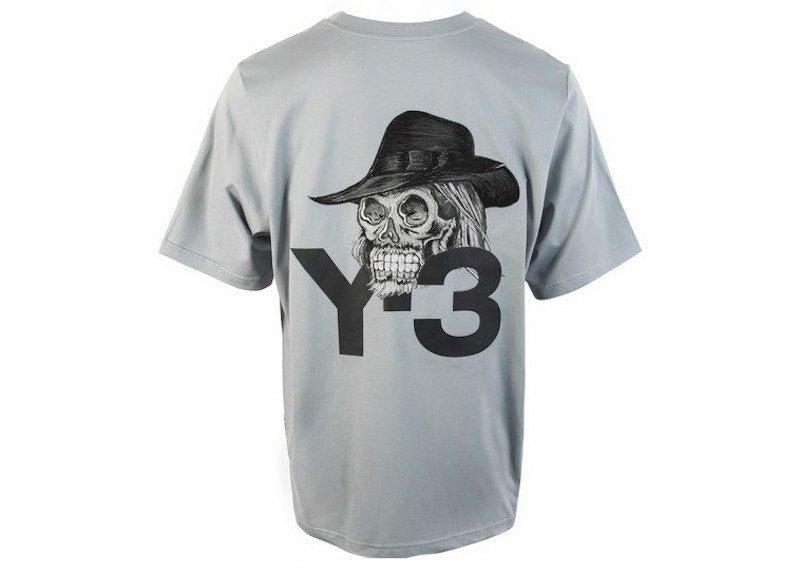 adidas Y-3 Yohji Skull Short Sleeve Tee Gray