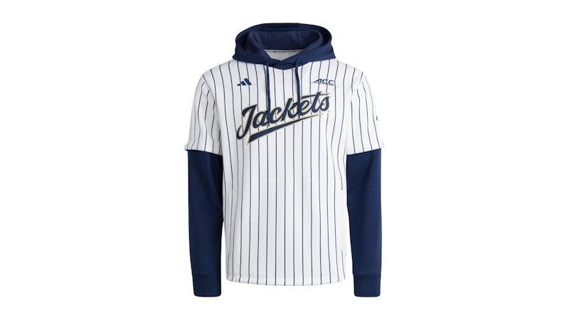 adidas Yellow Jackets Hooded Jersey Georgia Tech White Team Navy