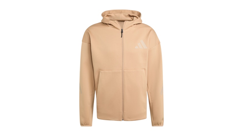 adidas Z.N.E. Full-Zip Hooded Track Jacket Warm Sandstone Clay Brown