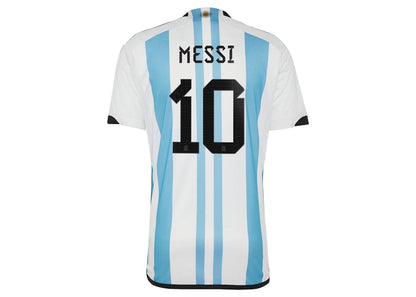 adidas Argentina 23/23 Messi Winners Home Replica Jersey White/Light Blue