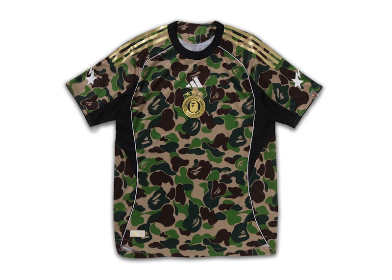 adidas x BAPE Football Graphic Slim Jersey T-shirt Green