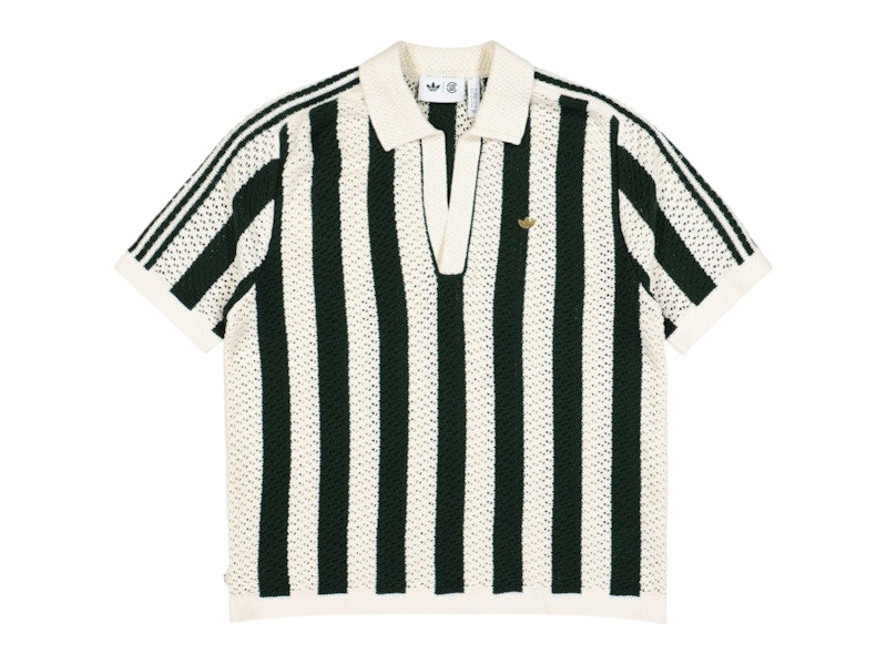 adidas x CLOT Knit Polo (Asia Sizing) Green Night/Cream White
