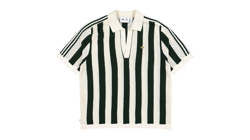 adidas x CLOT Knit Polo Green Night/Cream White