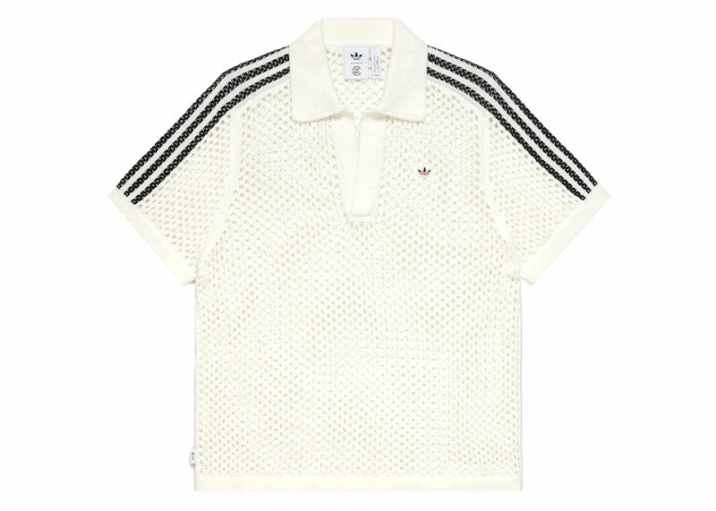 adidas x Edison Chen Crochet Polo Shirt White