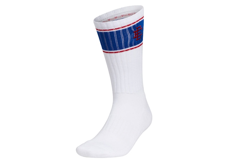 adidas x Eric Emanuel Kansas Midnight Madness Crew Socks White