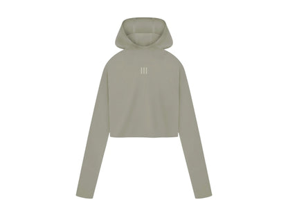 adidas x Fear of God Athletics Women's Crop Pullover Hoodie Clay