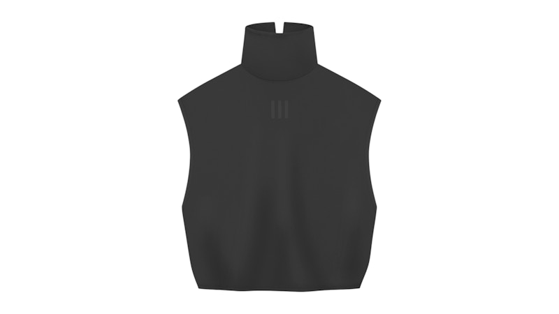 adidas x Fear of God Athletics Women's Suede Fleece Muscle Mock Neck Sleeveless T-Shirt Black