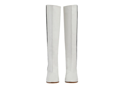 adidas x Gucci 73mm Knee-High Boots White Leather