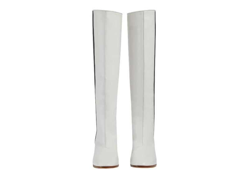 adidas x Gucci 73mm Knee-High Boots White Leather
