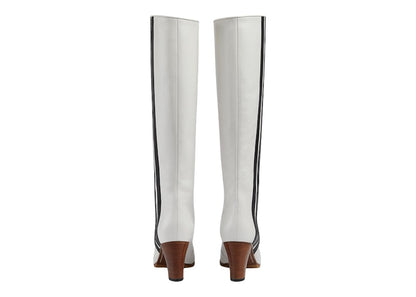 adidas x Gucci 73mm Knee-High Boots White Leather