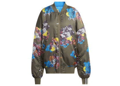 adidas x Ivy Park Satin Bomber Jacket Blue/Medium Dark Khaki