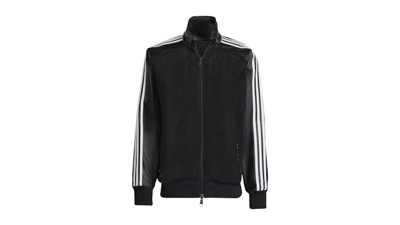 adidas x Jeremy Scott Faux Leather Mesh Track Top Black