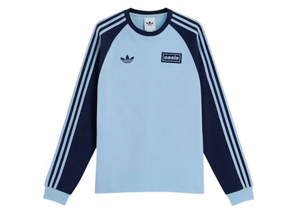 adidas x Oasis Tour 3-Stripes L/S Tee (Asia Sizing) Japan Exclusive Clear Sky/Night Indigo
