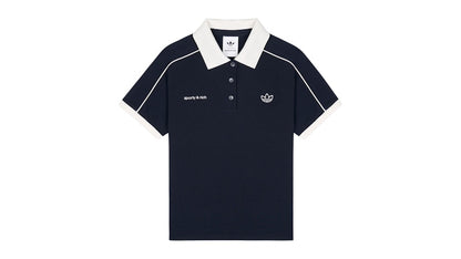 adidas x Sporty & Rich Pique Polo Navy/White