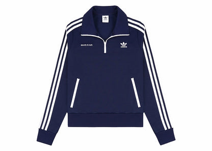 adidas x Sporty & Rich Track Quarter Zip Navy/White