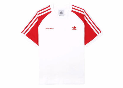adidas x Sporty & Rich Two Tone Ringer Tee White/Sports Red