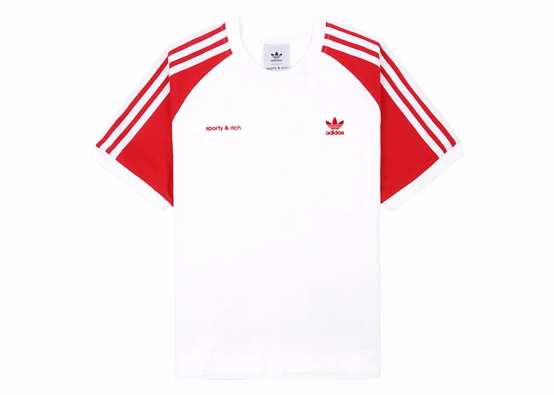 adidas x Sporty & Rich Two Tone Ringer Tee White/Sports Red