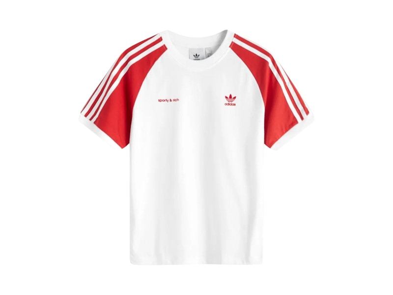 adidas x Sporty & Rich Two Tone Tee White/Red