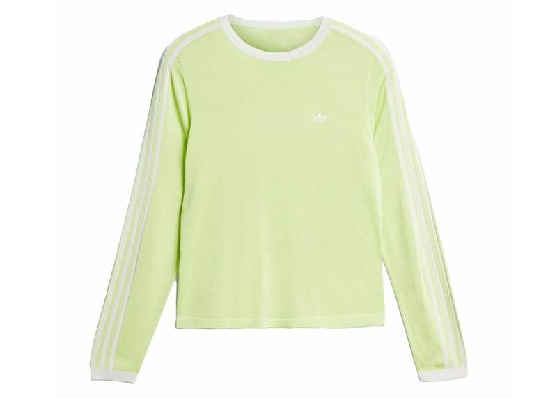 adidas x Wales Bonner Knit Long Sleeve Tee Semi Frozen Yellow/Chalk White