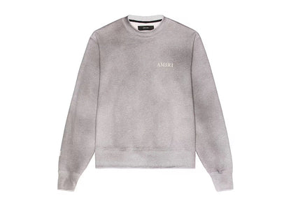 AMIRI Aged Puff Logo Crewneck Grey