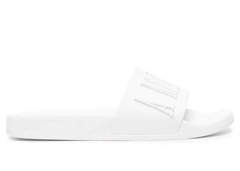 AMIRI Pool Slide Debossed White White