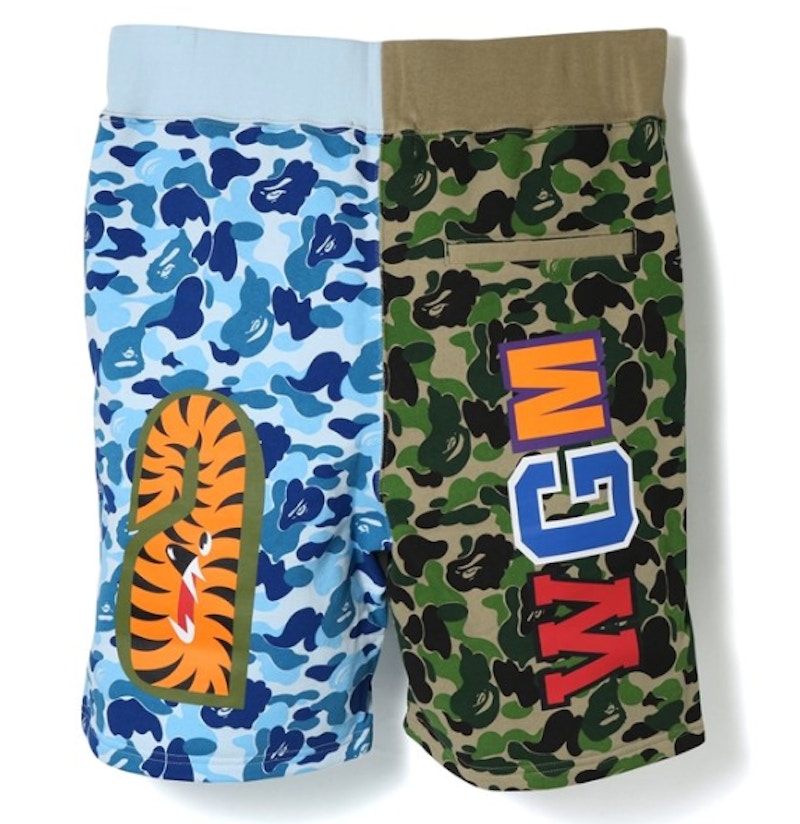 BAPE ABC Split Shark Shorts Green/Blue