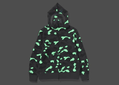 BAPE City Camo Shark Full Zip Hoodie (SS24) Black