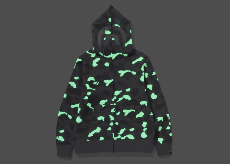 BAPE City Camo Shark Full Zip Hoodie (SS24) Black