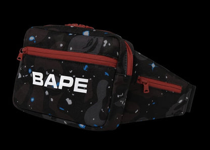BAPE Space Camo Waist Bag Black