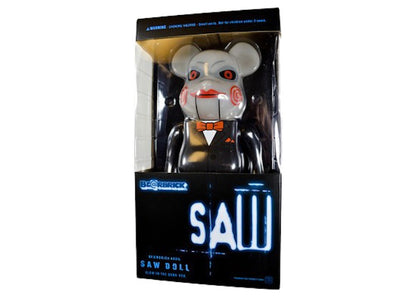 Bearbrick x SAW Doll Glow In The Dark Version 400% Black