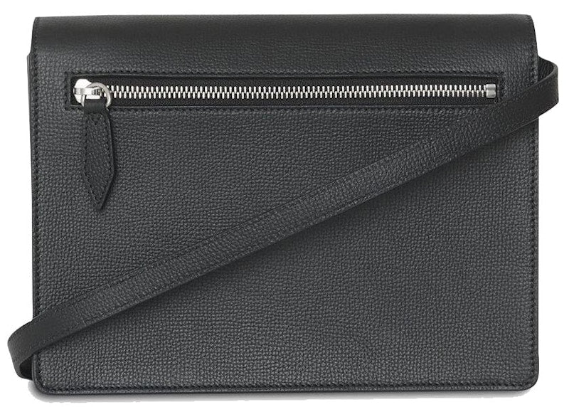 Burberry Small Vintage Check and Leather Crossbody Bag Black