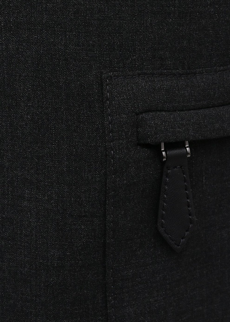 Burberry Stretch Wool Cargo Jogging Pants Dark Gray