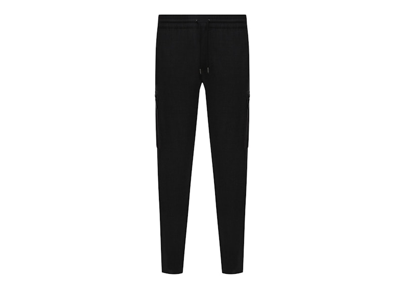 Burberry Stretch Wool Cargo Jogging Pants Dark Gray