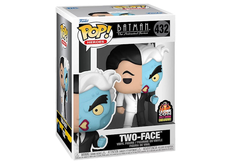 Funko Pop! Heroes Batman The Animated Series Two-Face 2021 LA Comic Con Exclusive Figure #432